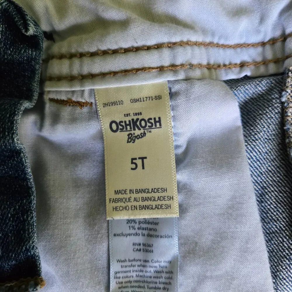 OshKosh Kids Denim Carpenter Overalls in Size 5 Toddler Durable All Season